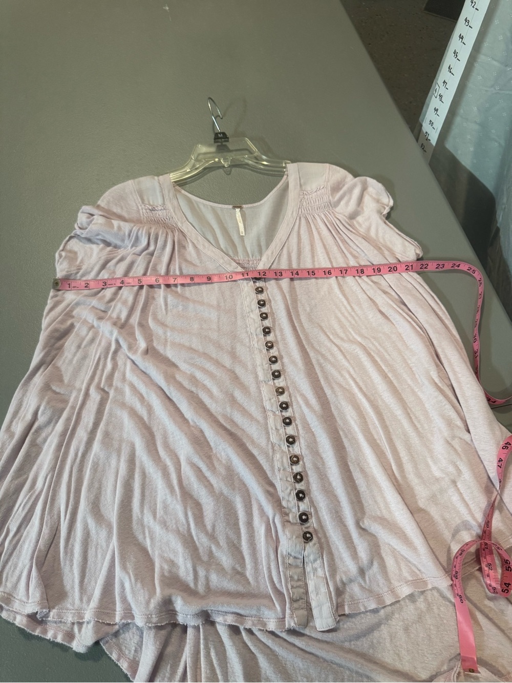 Free People Lavender Button-Front Tunic - Picture 3 of 5